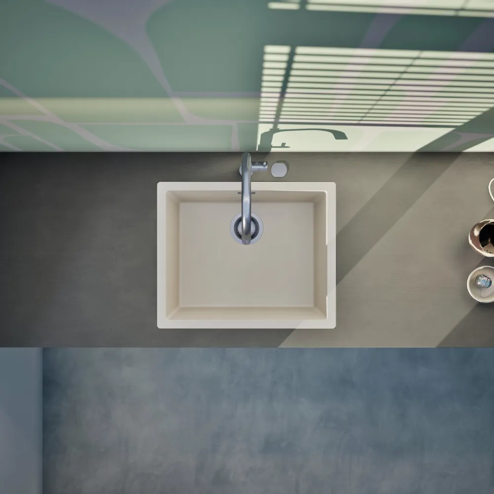 Obrázek Dřez KAIA N-100L Magnolia do roviny