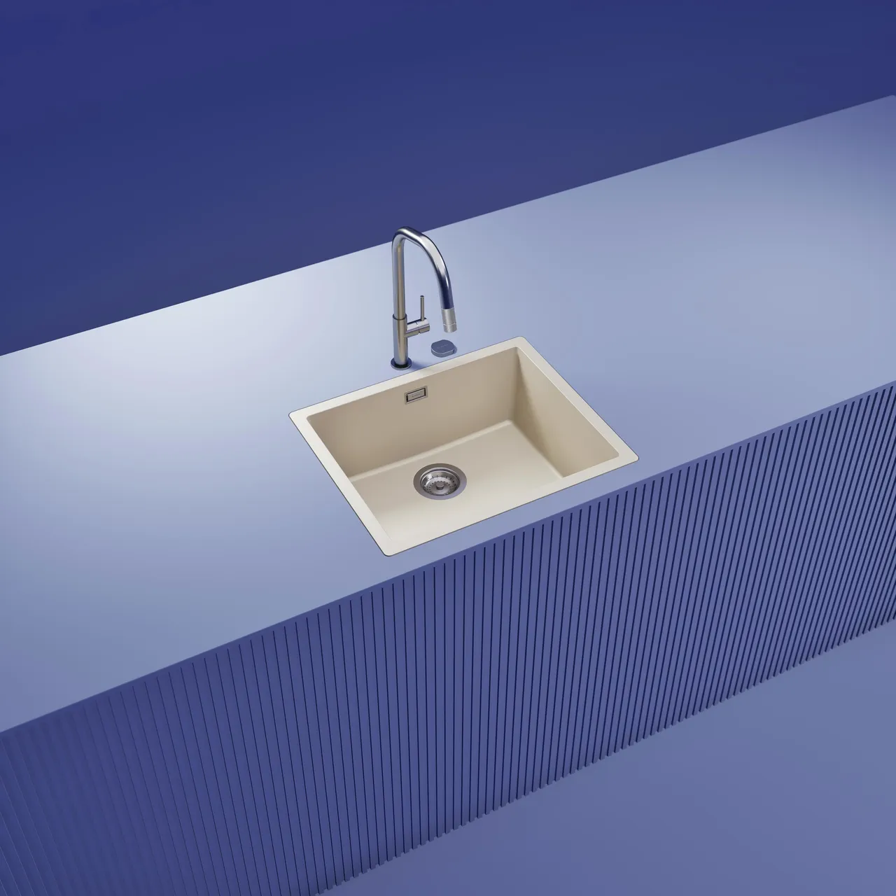 Obrázek Dřez KAIA N-100L Magnolia do roviny