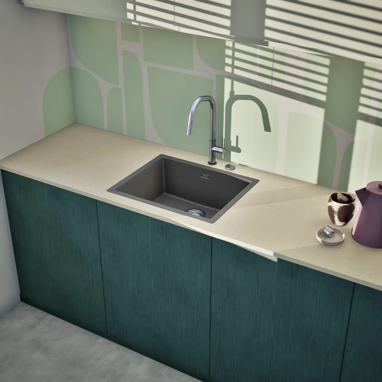 Obrázek Dřez KAIA N-100L Silverstone do roviny