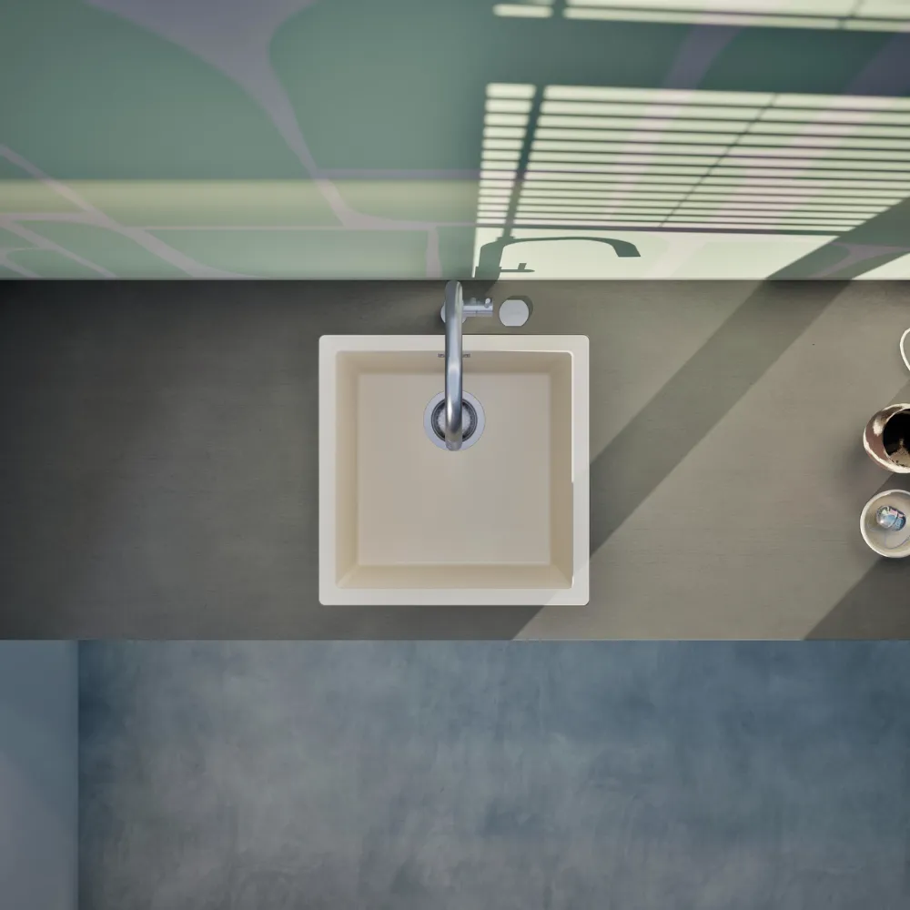 Obrázek Dřez KAIA N-100 Magnolia do roviny