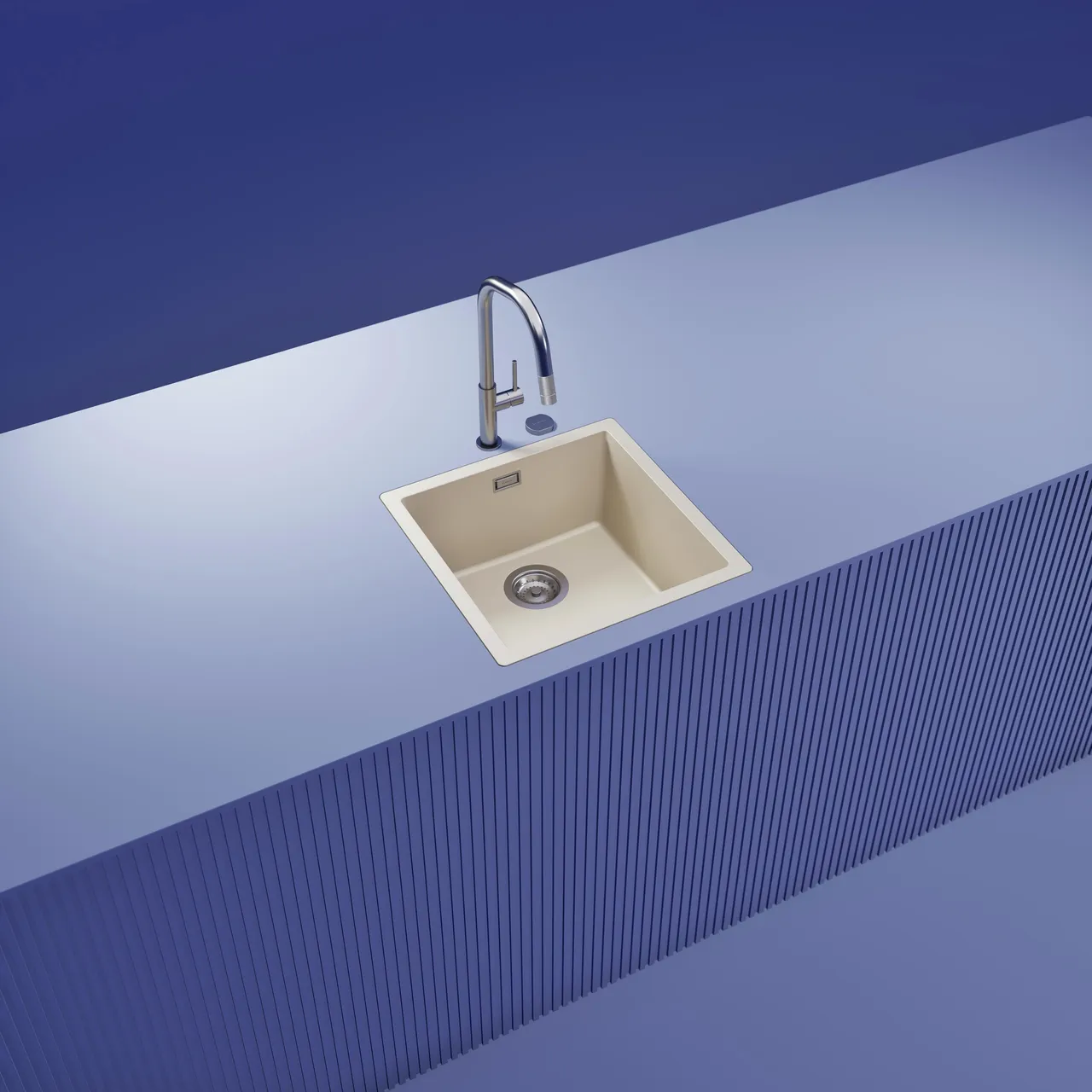 Obrázek Dřez KAIA N-100 Magnolia do roviny