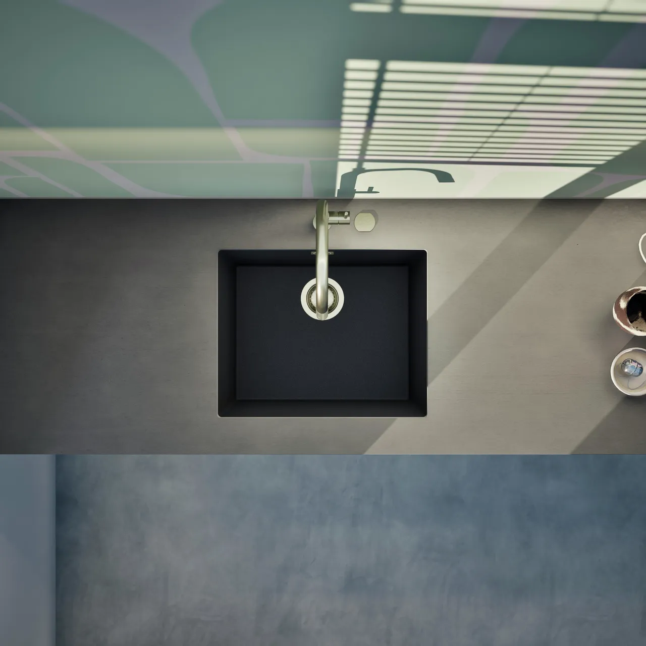 Obrázek Dřez KAIA N-100L Magma spodní uložení