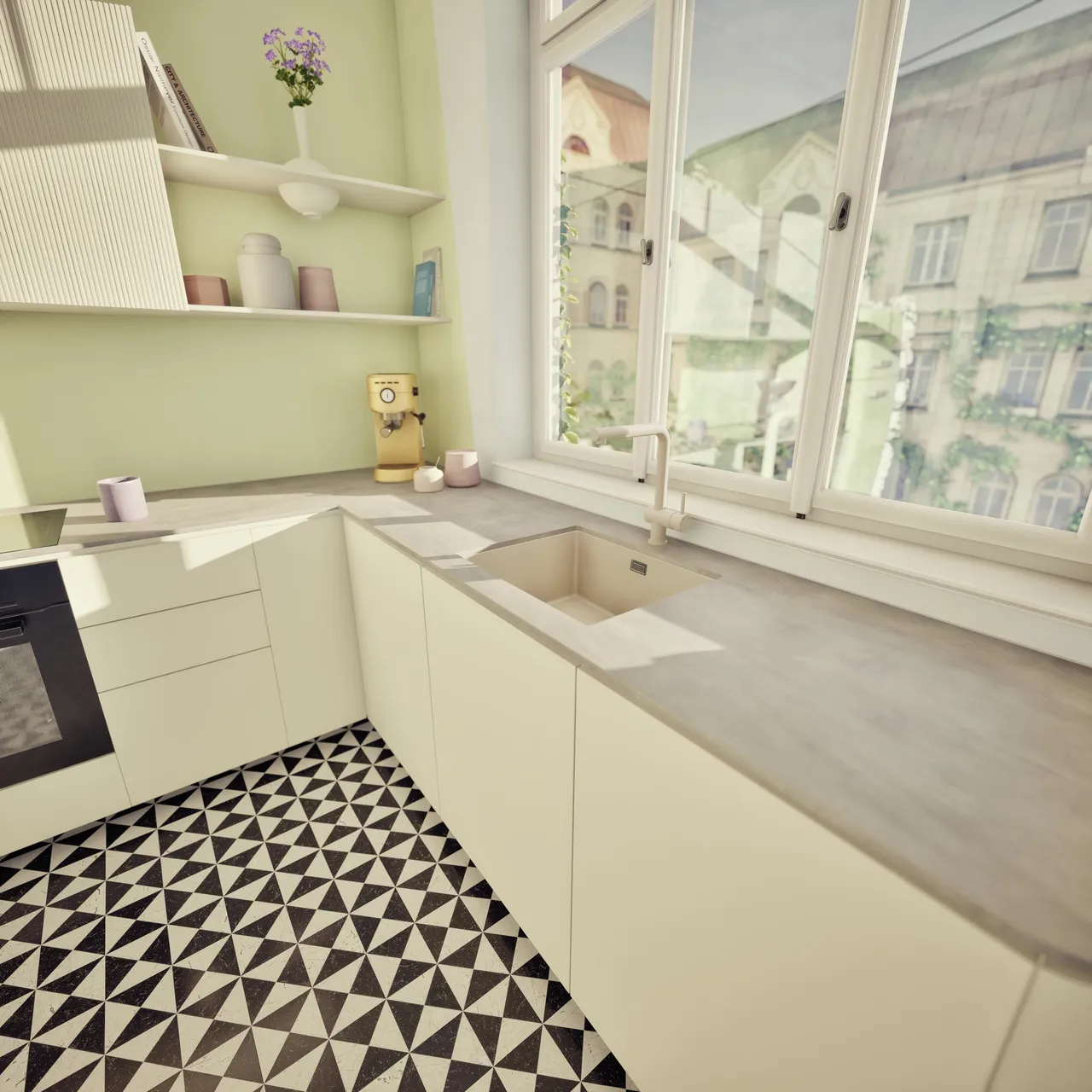 Obrázek Dřez KAIA N-100L Magnolia spodní uložení