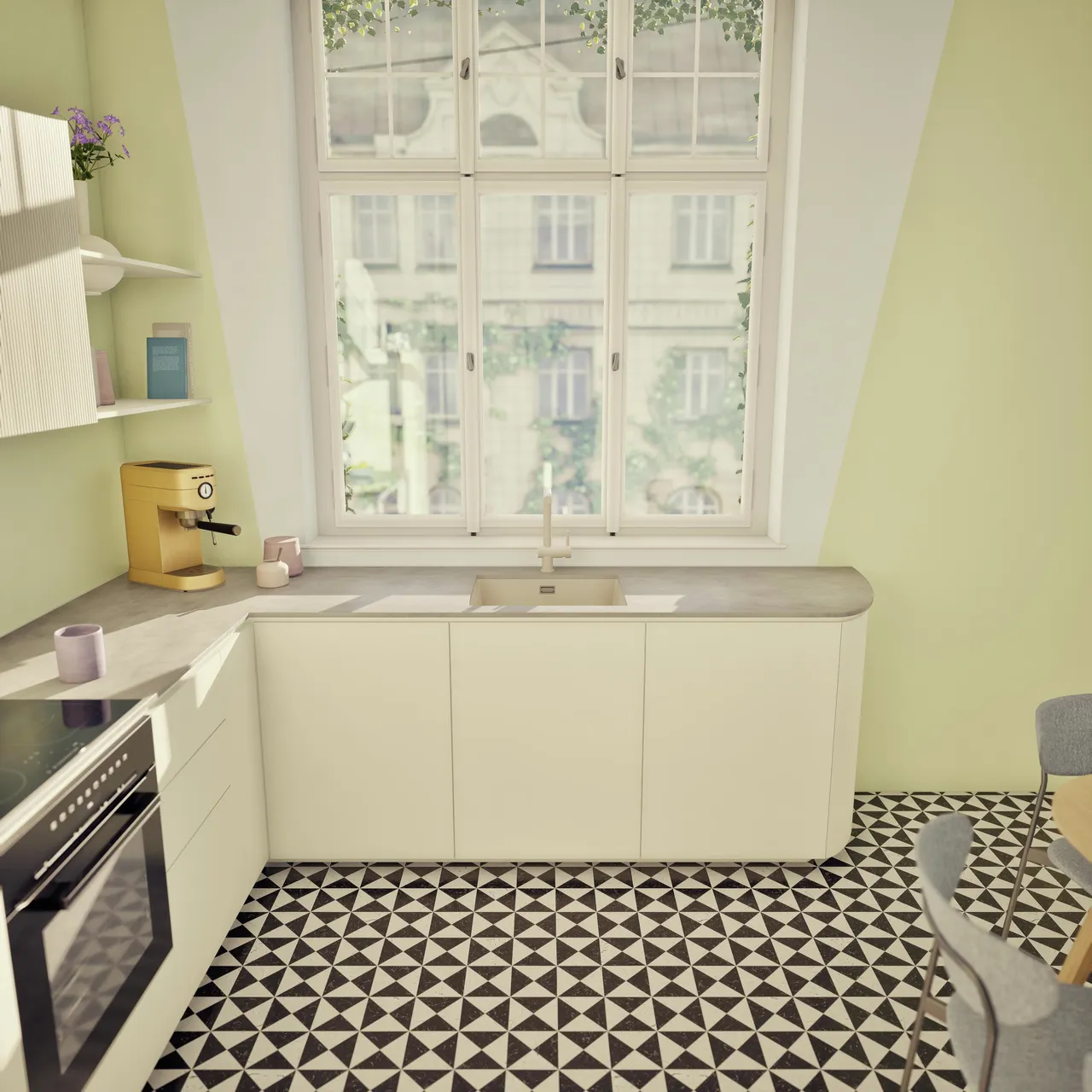 Obrázek Dřez KAIA N-100L Magnolia spodní uložení