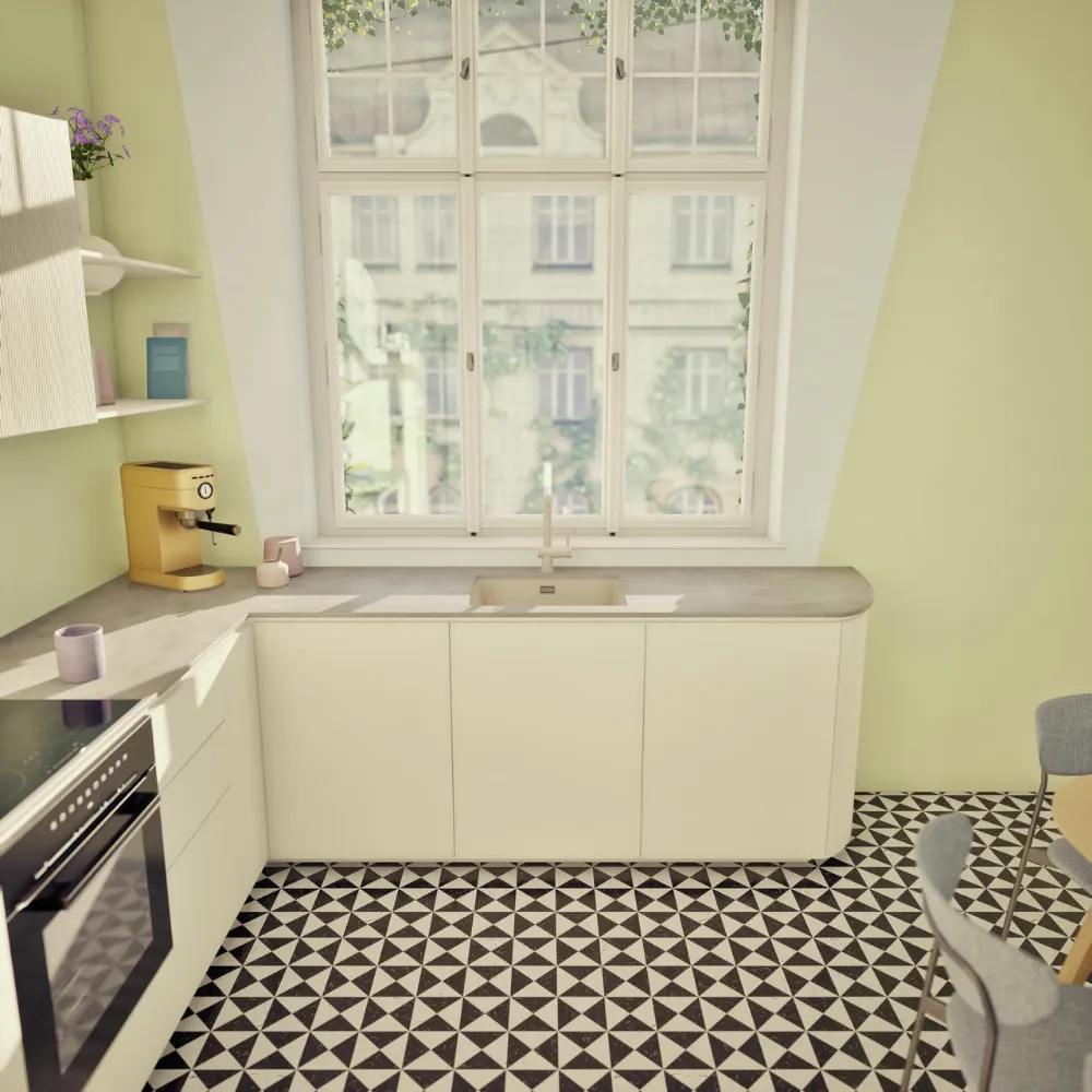 Obrázek Dřez KAIA N-100L Magnolia spodní uložení