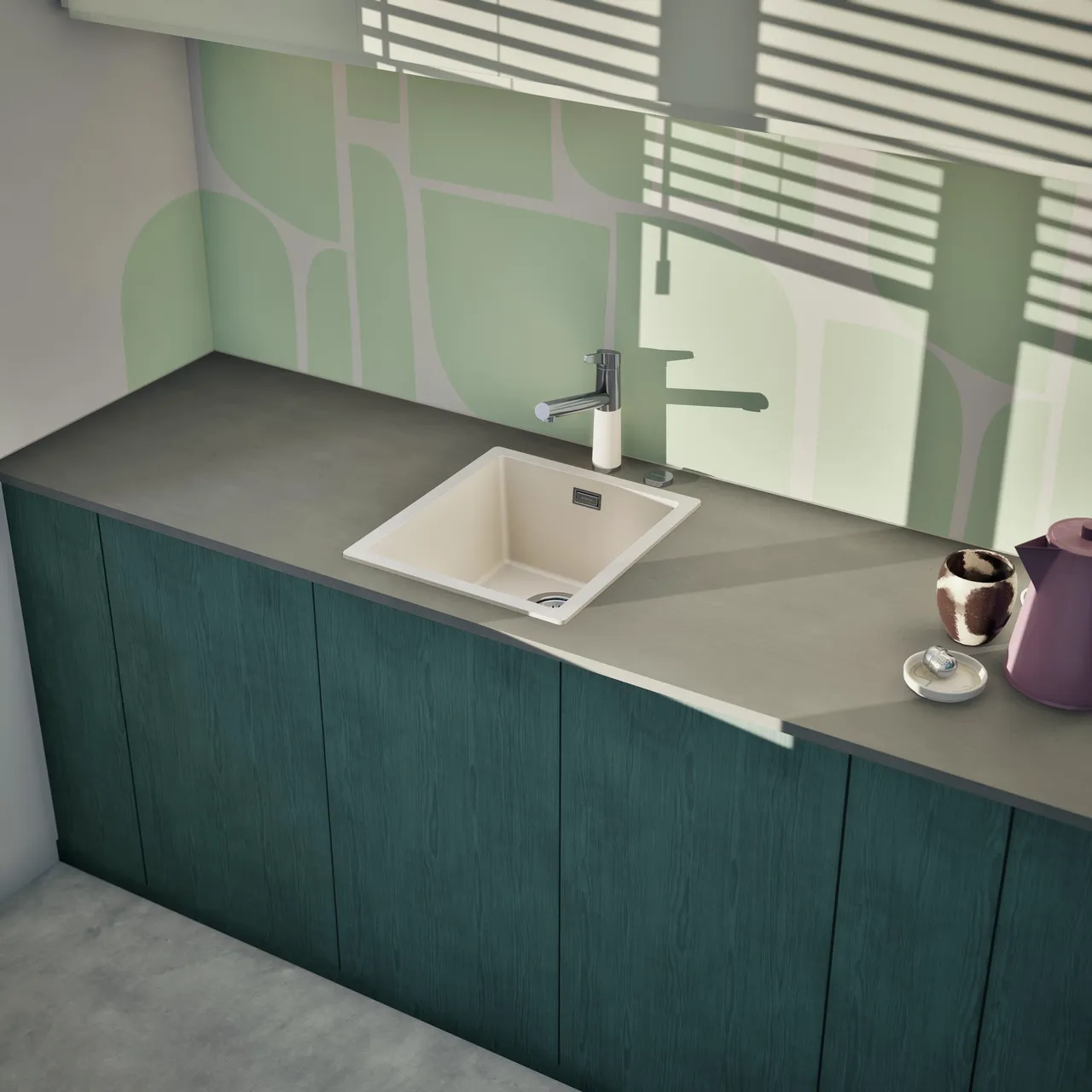 Obrázek Dřez KAIA N-100S Magnolia horní uložení