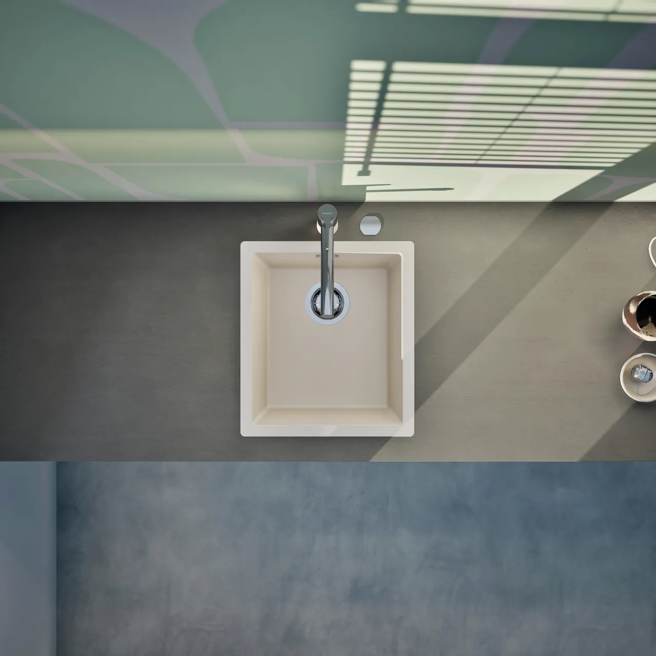 Obrázek Dřez KAIA N-100S Magnolia horní uložení