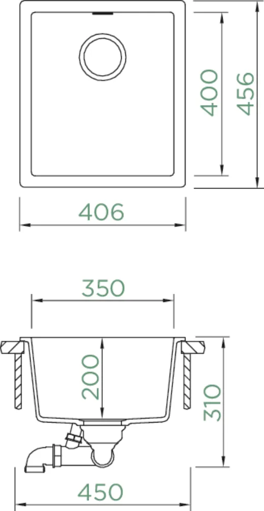 Obrázek Dřez KAIA N-100S Polaris horní uložení