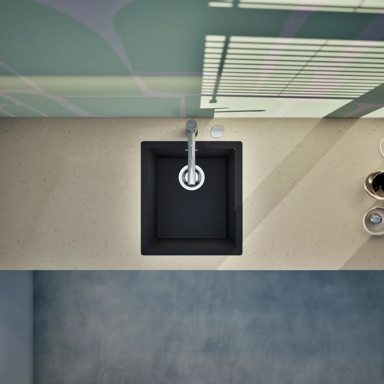 Obrázek Dřez KAIA N-100S Magma do roviny