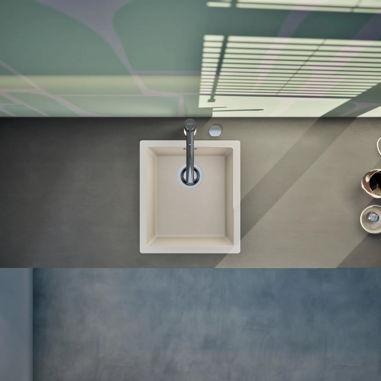 Obrázek Dřez KAIA N-100S Magnolia do roviny