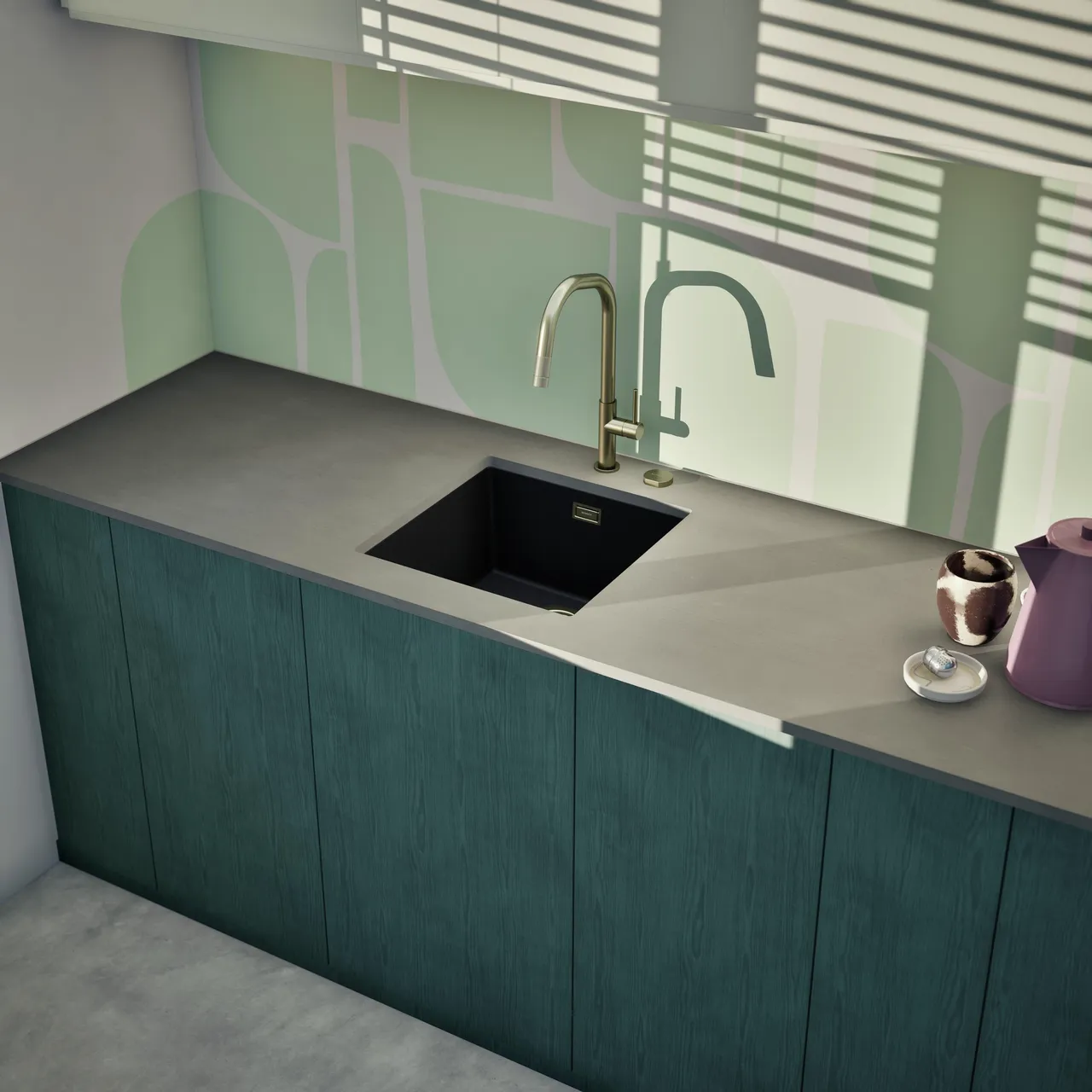 Obrázek Dřez KAIA N-100 Magma spodní uložení