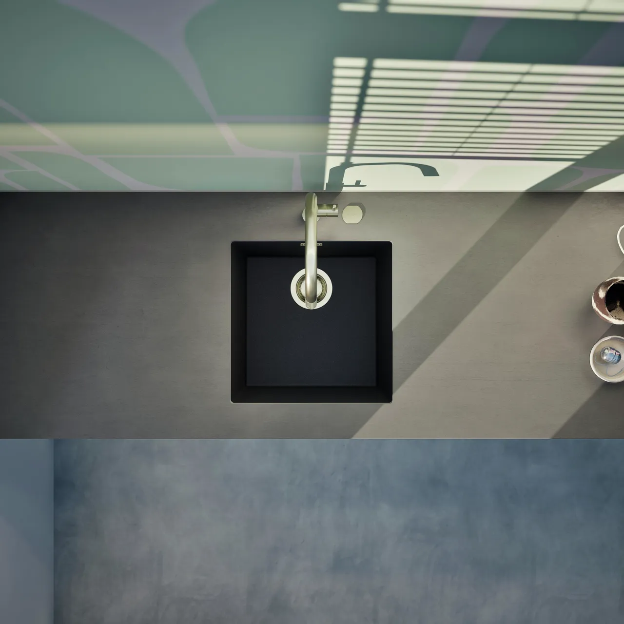 Obrázek Dřez KAIA N-100 Magma spodní uložení