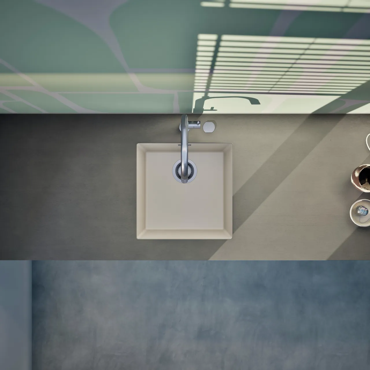 Obrázek Dřez KAIA N-100 Magnolia spodní uložení