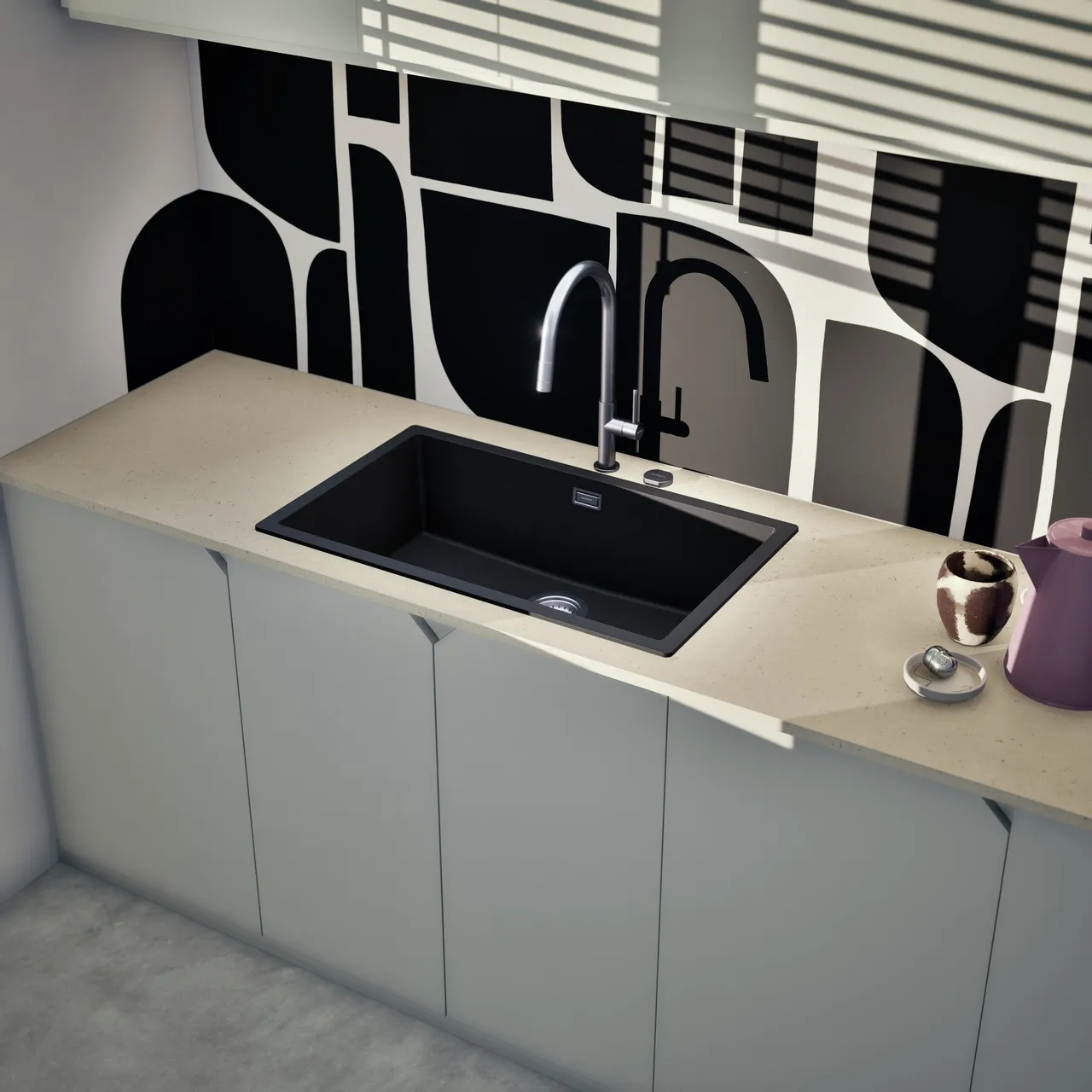 Obrázek Dřez KAIA N-100XL Magma horní uložení