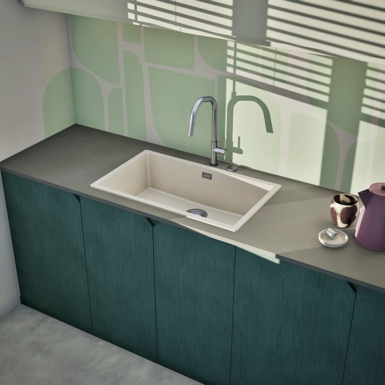 Obrázek Dřez KAIA N-100XL Magnolia horní uložení