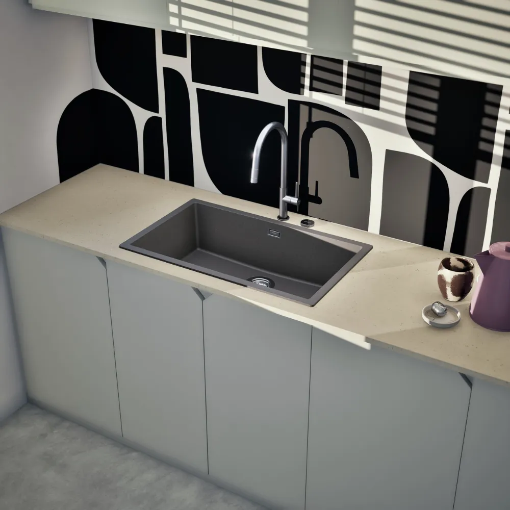 Obrázek Dřez KAIA N-100XL Silverstone horní uložení