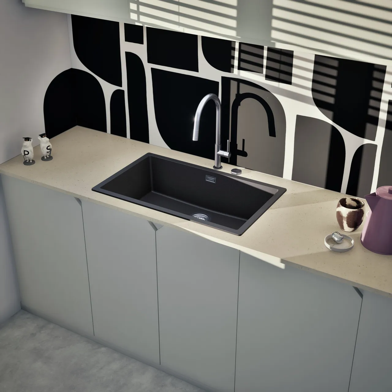 Obrázek Dřez KAIA N-100XL Stone horní uložení