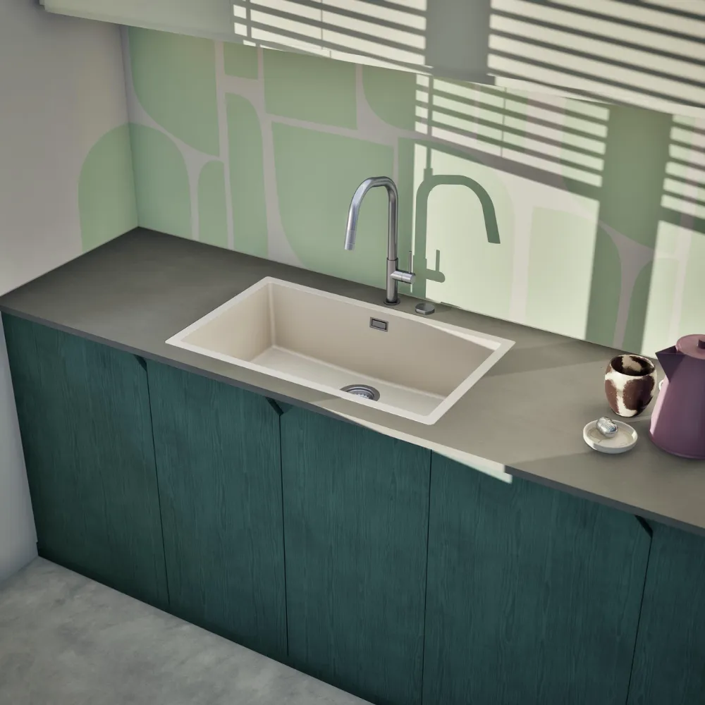 Obrázek Dřez KAIA N-100XL Magnolia do roviny