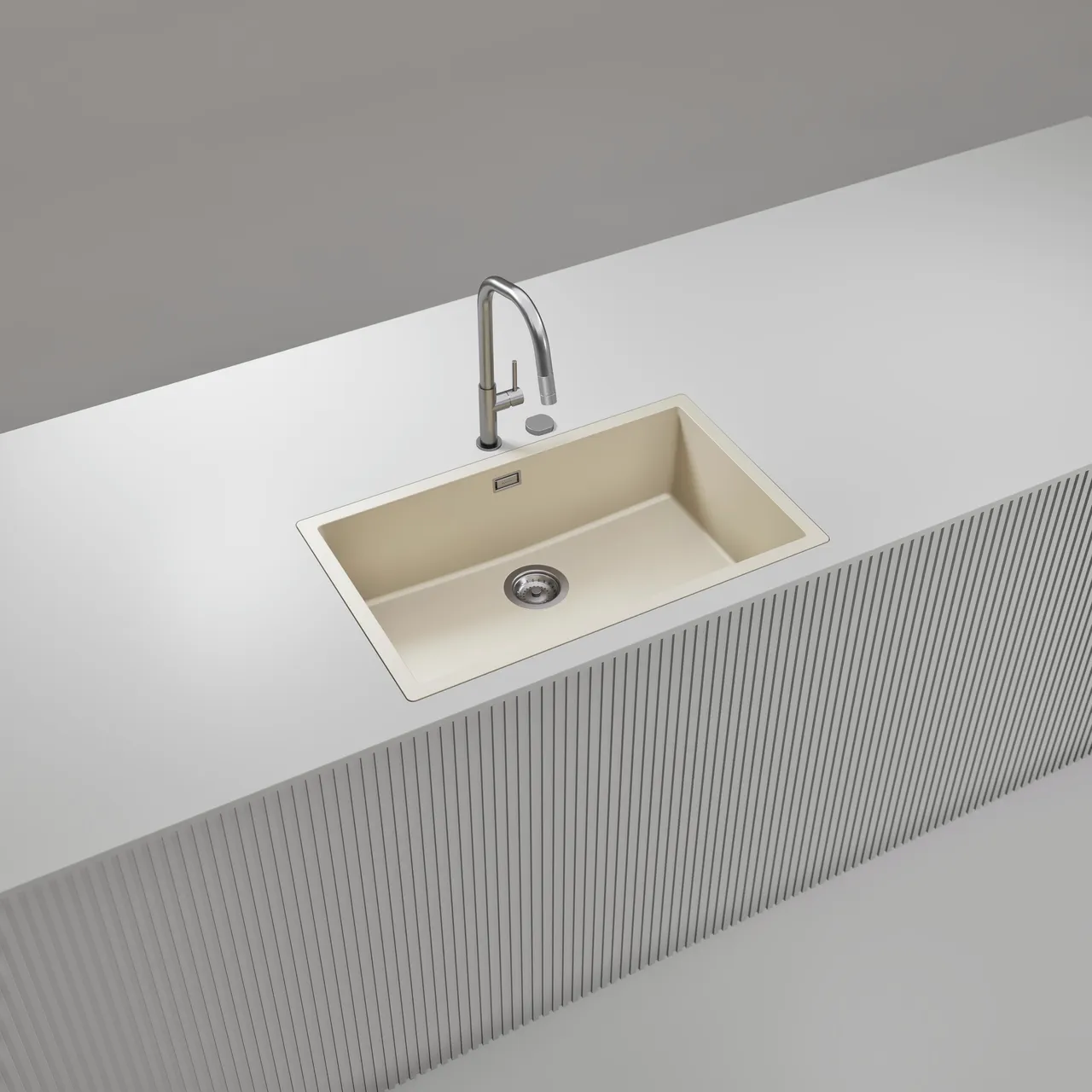 Obrázek Dřez KAIA N-100XL Magnolia do roviny