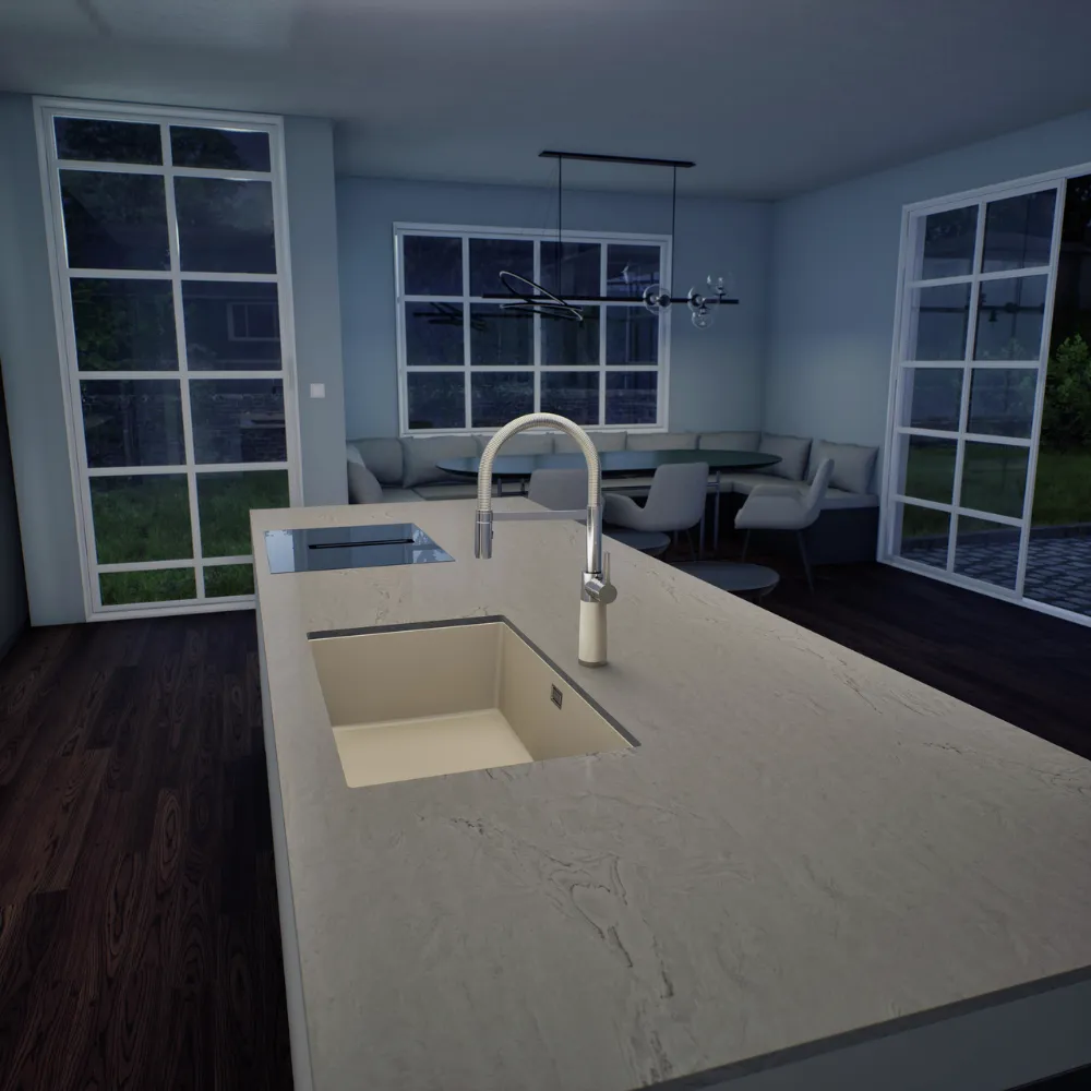 Obrázek Dřez KAIA N-100XL Magnolia spodní uložení