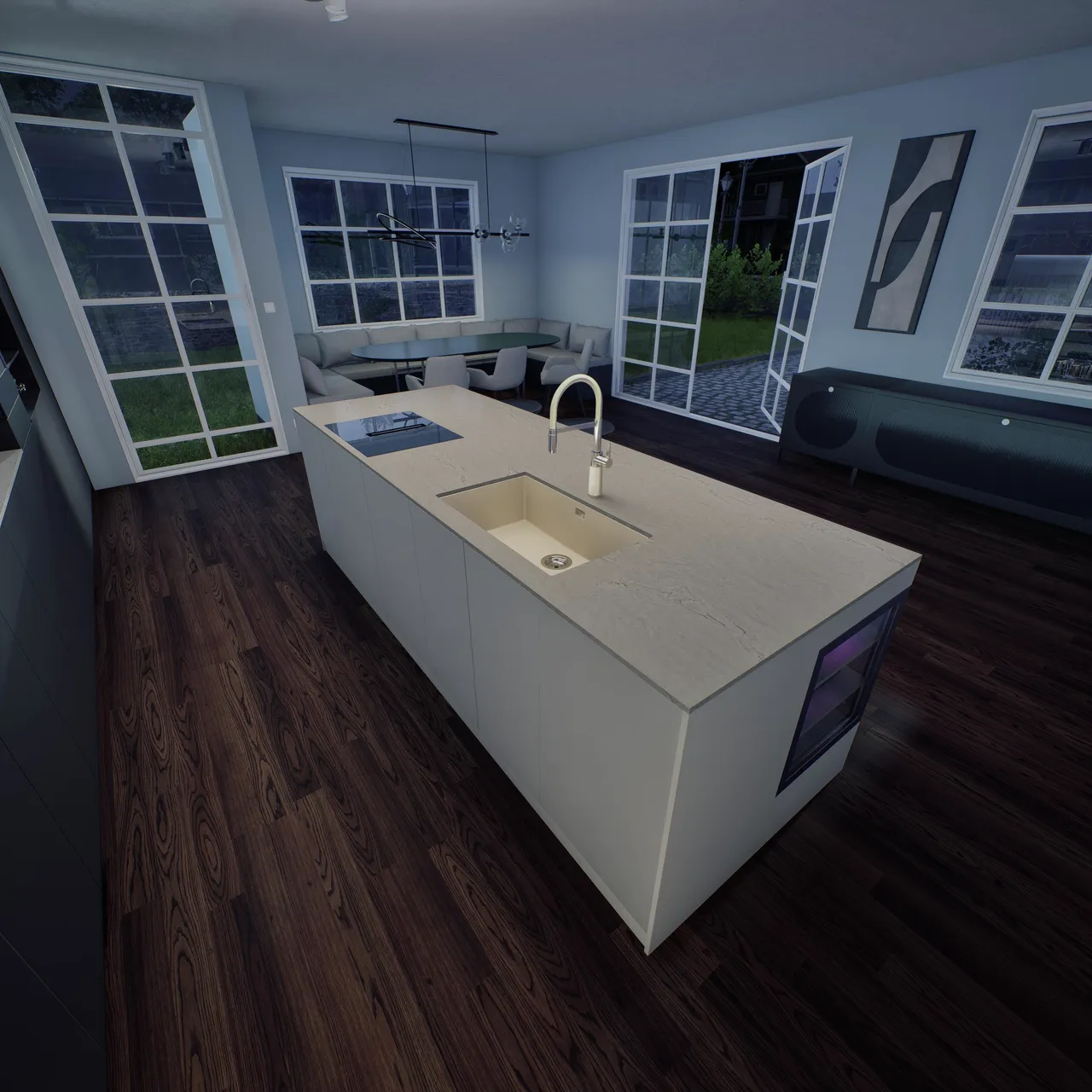 Obrázek Dřez KAIA N-100XL Magnolia spodní uložení