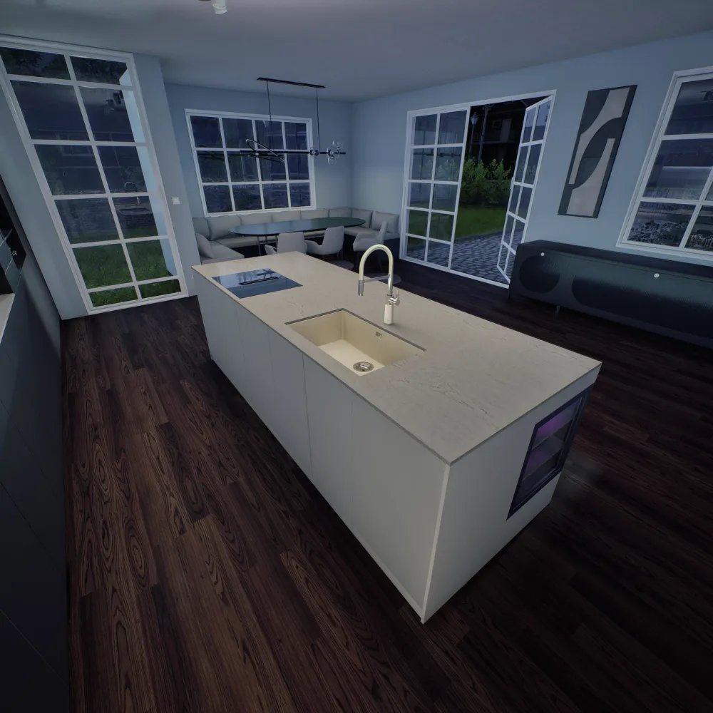 Obrázek Dřez KAIA N-100XL Magnolia spodní uložení