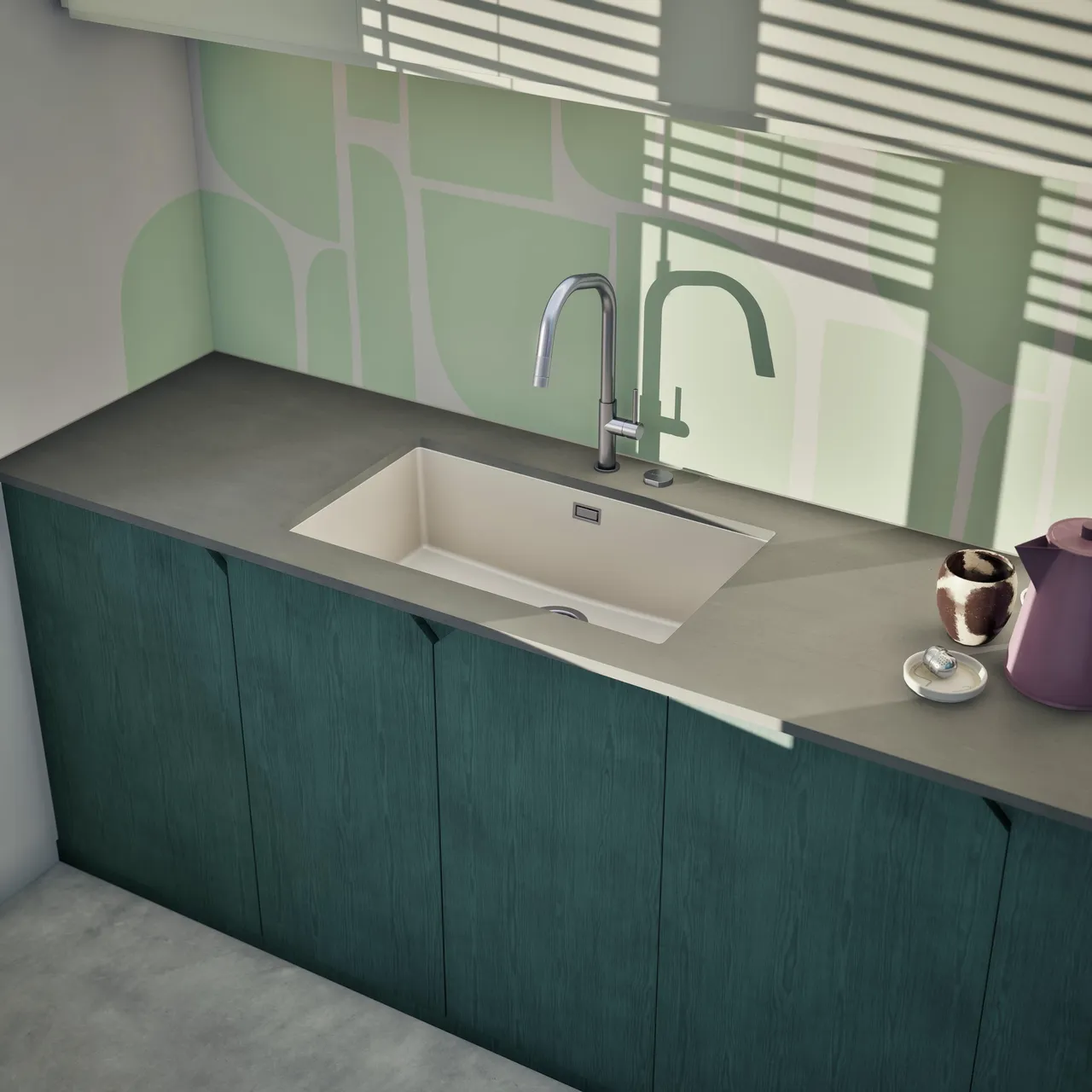 Obrázek Dřez KAIA N-100XL Magnolia spodní uložení