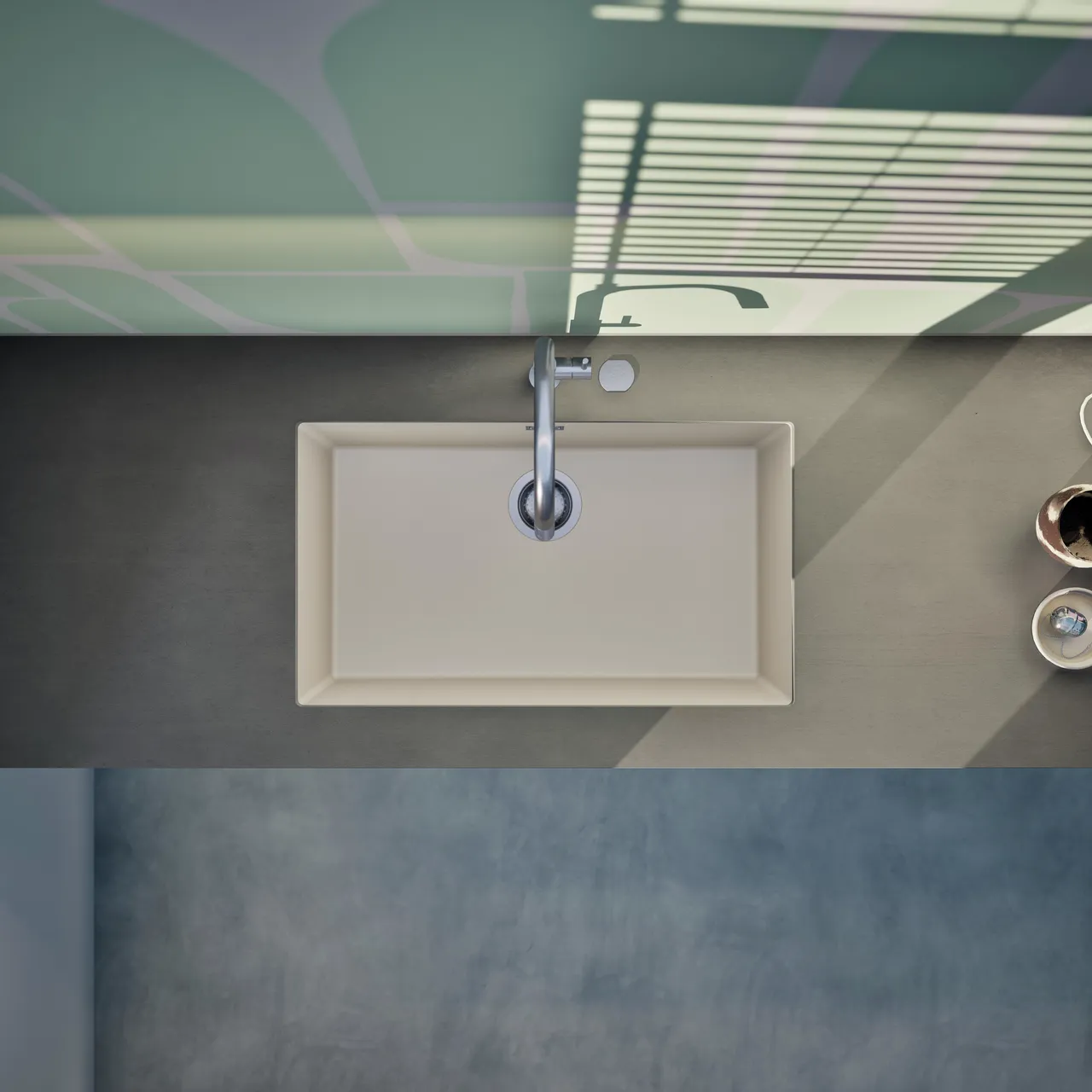 Obrázek Dřez KAIA N-100XL Magnolia spodní uložení