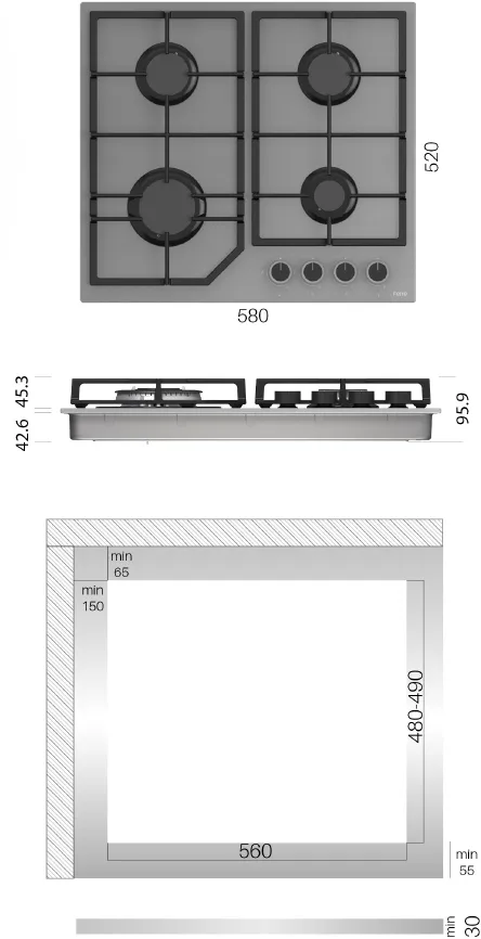 Obrázek Deska plynová KPG6030BG