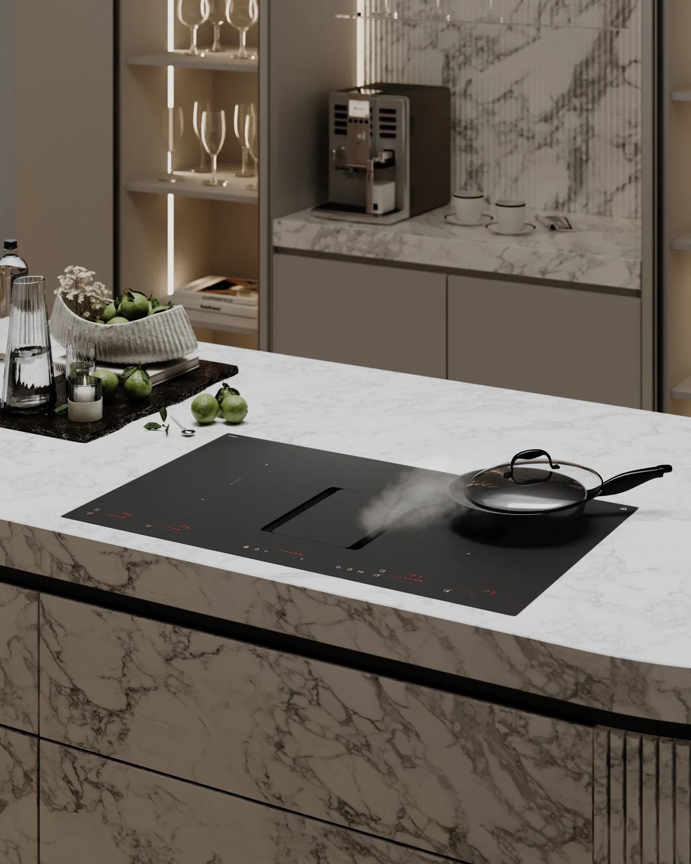 Obrázek Deska indukční s integrovaným odsavačem CDB8303M WizardMatte 83