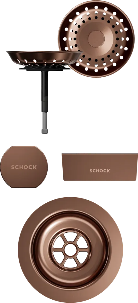 Viditelné části v barevném provedení Copper brushed / 400075COB