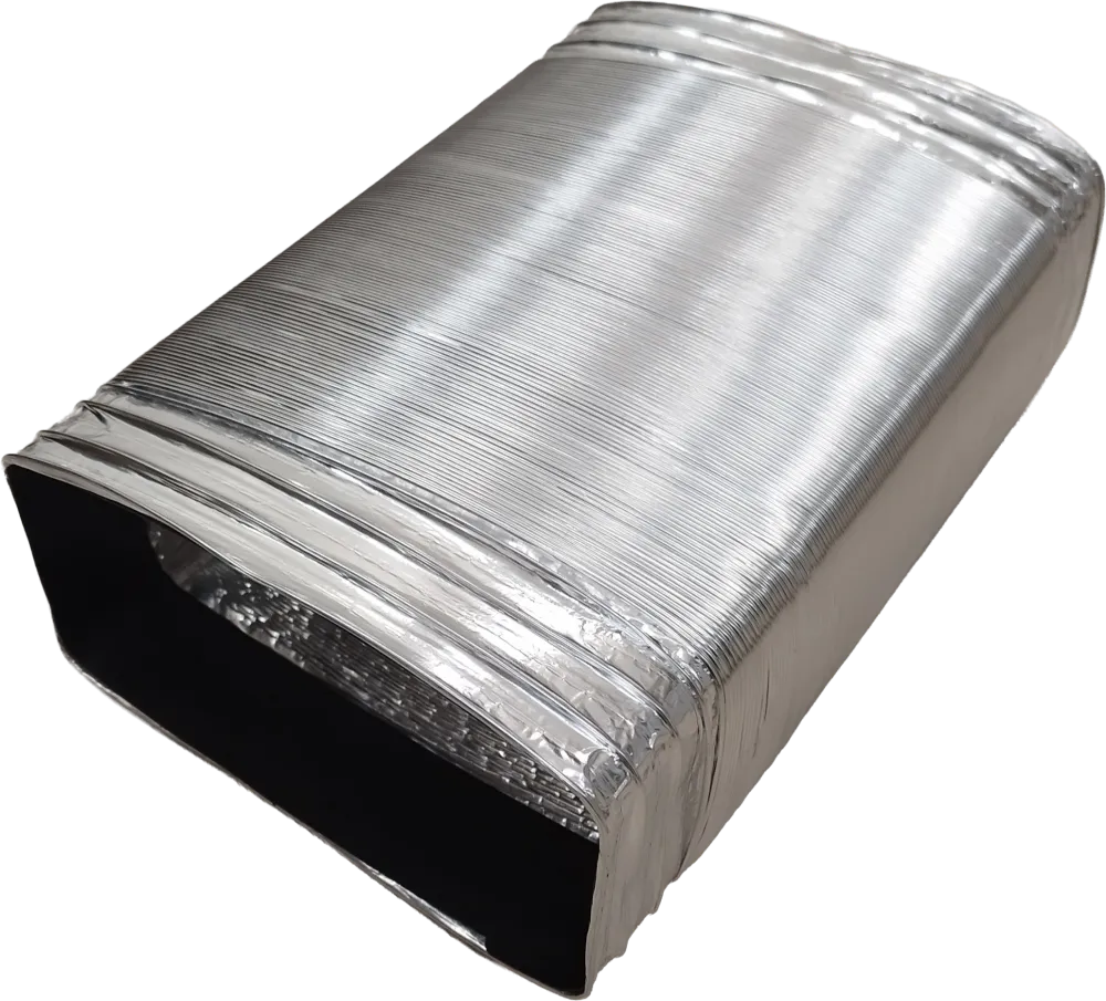 Flex potrubí KVSD112, 190x75 mm, hliník, 0,3-2 m