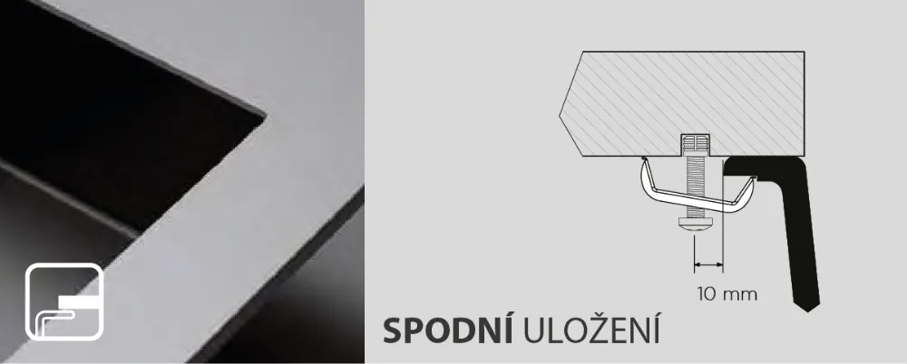uložení dřezu MONO D-100XS Magnolia