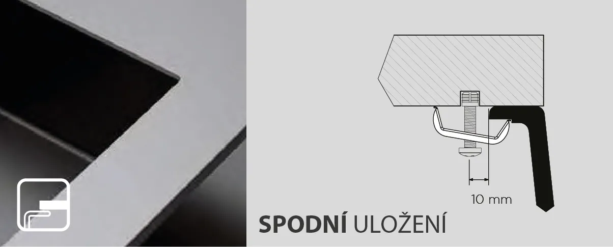 uložení dřezu MONO N-100 Magnolia