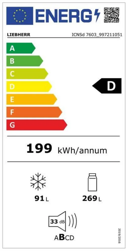Obrázek Vestavná chladnička kombinovaná ICNSd 7603 Pure